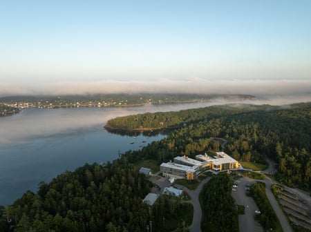 aerial footage of bigelow labs