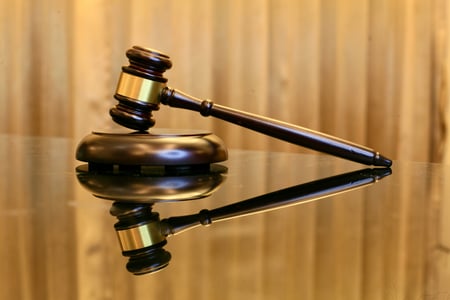 gavel on wood