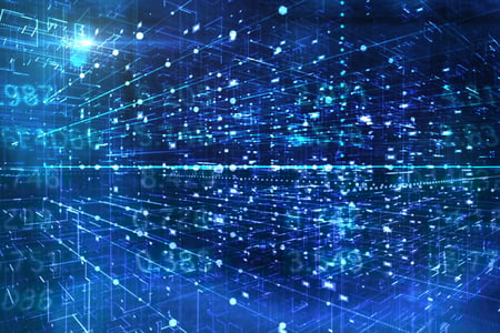 blue background with signals